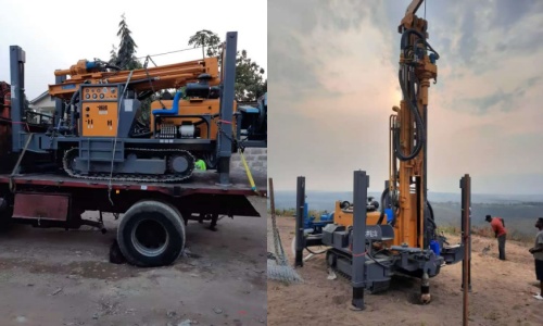 Deep Pneumatic Water Well Drilling Rig Machine YES-FY300 Works in Cameroon (图1) Deep Pneumatic Water Well Drilling Rig Machine YES-FY300 Works in Cameroon (图1)